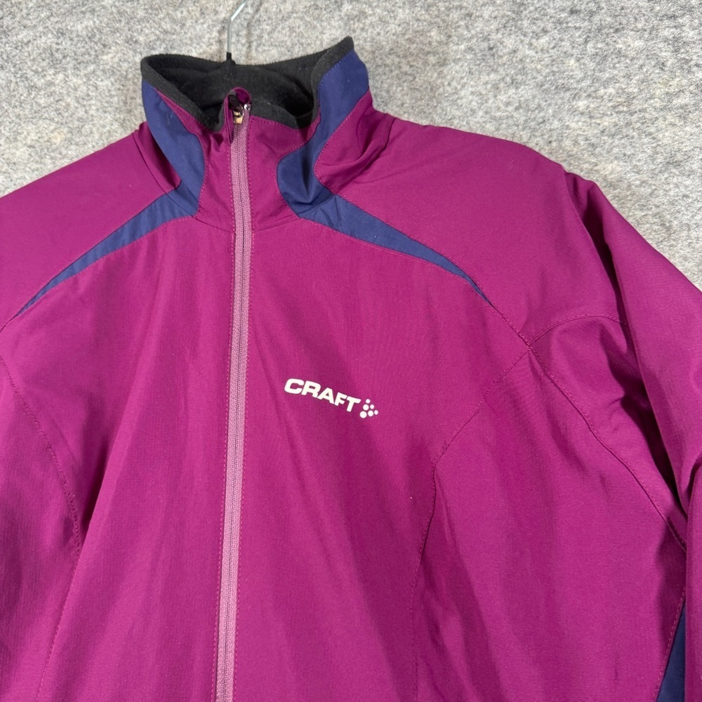 Craft Magenta Softshell Jacket Womens L Purple Running Cycling Athletic - Picture 3 of 16